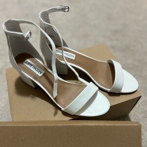 Steve Madden White Strappy Heels